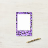 Violet bloemen ingelijst post het merkt viooltjes  post-it® notes (Op bureau)