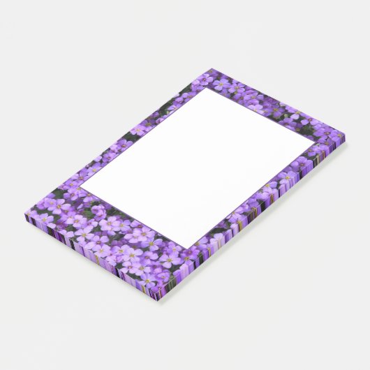 Violet bloemen ingelijst post het merkt viooltjes  post-it® notes (Schuin)