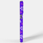 Violet Bloemen Patroon iPhone 15 Pro Max Hoesje (Achterkant / Rechts)