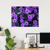 Violet bloemen poster (Thuiskantoor)