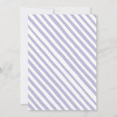 Violet bloemengelukkig ooit na feestuitnodiging kaart (Achterkant)