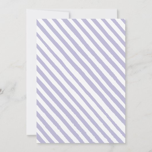 Violet bloemengelukkig ooit na feestuitnodiging kaart (Achterkant)