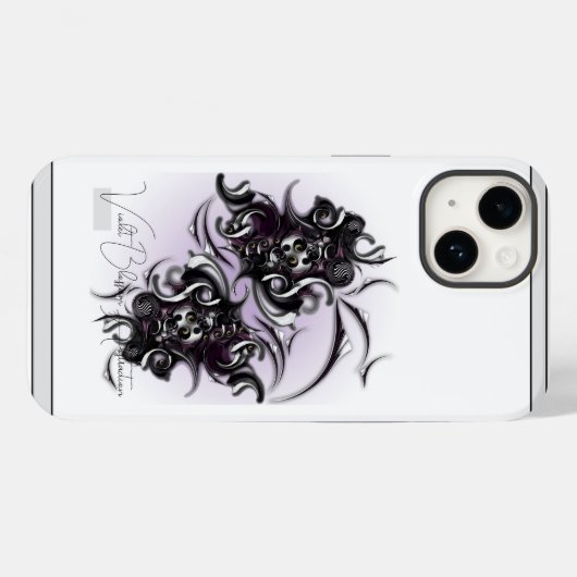 "Violet Blossom Abstraction", Coque Apple iPhone 1 (Verso (horizontal))