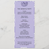 Violet Blue Damask Wedding Program Programma (Achterkant)