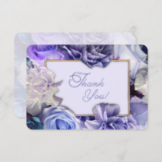Violet Blue Rose Thank You Card Bedankkaart