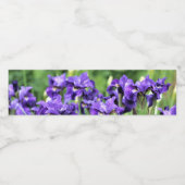 Violet Blue Siberische Iris Waterfles Etiket (Enkel label)