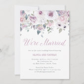 Violet Blush | Bloemrijke bruiloftnaceviering Kaart (Voorkant)