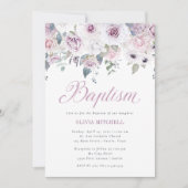 Violet Blush Floral | doop Kaart (Voorkant)