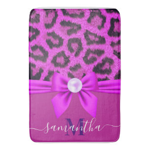 Violet Bont Leopard Print Badmat