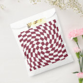 Violet Burgundy Wedding Collectie Checkered Bedankzakje (Gezegeld)