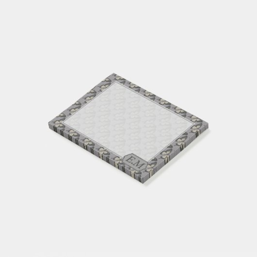 Violet Butterfly Pattern - Gepersonaliseerd Post-it® Notes (Schuin)