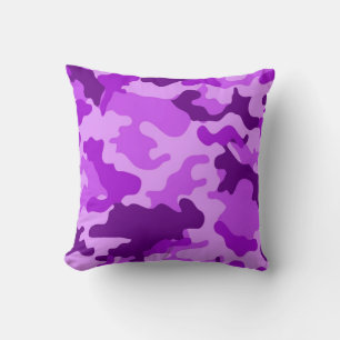 Violet Camo Motif Jeu oreiller