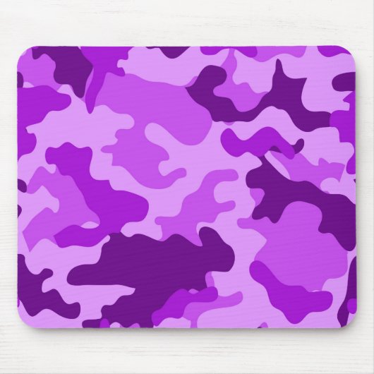 Violet Camo Mousepad Muismat (Voorkant)