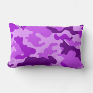 Violet Camo Pattern Lumbar Pillow Kussen
