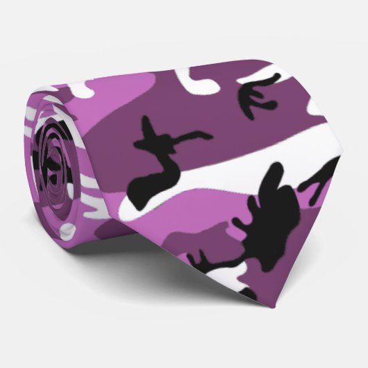 Violet Camo Stropdas (Opgerold)
