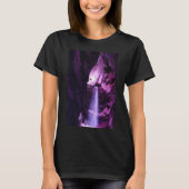 Violet Cascade femmes noir T-shirt (Devant)