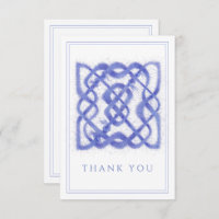 VIOLET CELTIC KNOT 3.5x5 Carte de remerciements pl