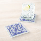 VIOLET CELTIC KNOT Glass Onderzetter (Schuin)
