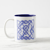 VIOLET CELTIC KNOT Marine Mug à deux tons (Gauche)