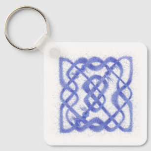 VIOLET CELTIC KNOT Square Aluminium Sleutelhanger