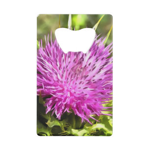 Violet chardon Fleur sauvage Floral Art