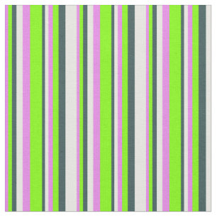 Violet, Chartreuse, donkergrijs en mint crème Stof