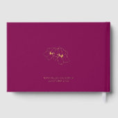 Violet | Chic Monogram Mariage livre d'hôtes (Verso)