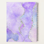 Violet Clair & Faux Paillettes d'Agate Argenté (Dos)