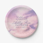 Violet Clouds Celebration of Life Memorial Papieren Bordje (Voorkant)