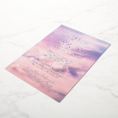 Violet Clouds Celebration of Life Memorial Silver Folie Uitnodiging (Gedraaid)