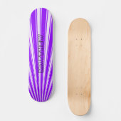 Violet Color Stripe Funky Patroon Skateboard (Voorkant)