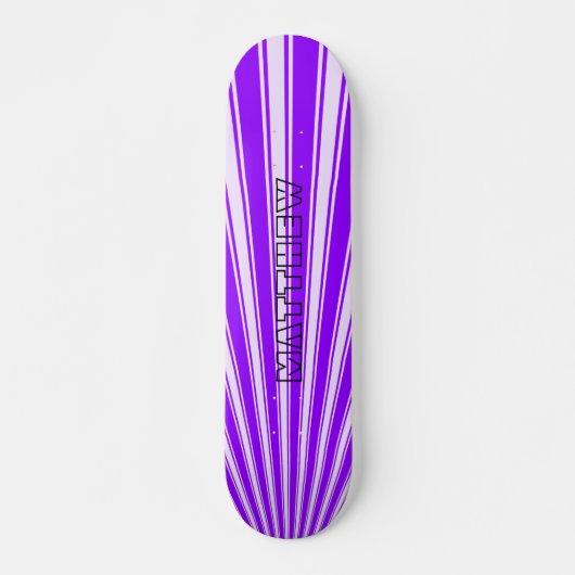 Violet Color Stripe Funky Patroon Skateboard (Voorkant)
