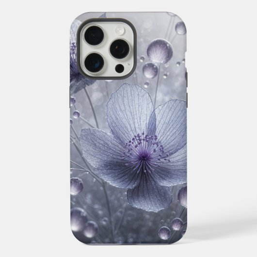 Violet Cosmos et gouttes de rosée (Verso)