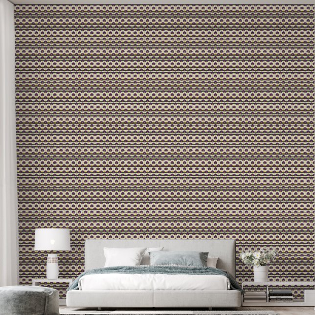 Violet Daisy Rhythm Behang  (Slaapkamer)