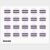 Violet Damask Baby shower Favor Stickers (Vel)