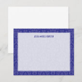 Violet Damask-opmerking Notitiekaartje (Voorkant / Achterkant)