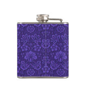 Violet Damaspatroon Heupfles (Achterkant)