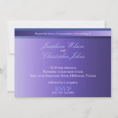 Violet Dandelion Romance Faire-part de mariage (Dos)