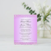 Violet de luxe Elegant Damask Invitation nuptiale (Debout devant)