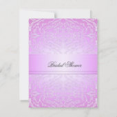 Violet de luxe Elegant Damask Invitation nuptiale (Dos)