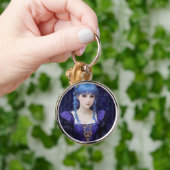 Violet de Schattigee Dark Academia Meisje Fantasy  Sleutelhanger (Hand)