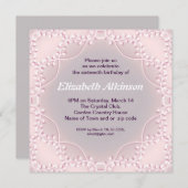 violet design élégant simple invitation de 16 ans (Devant / Derrière)