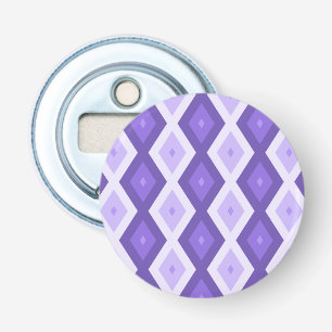 Violet diamantpatroon button flesopener