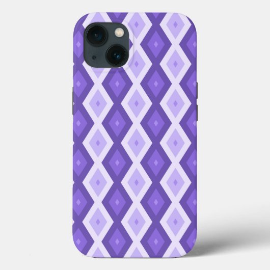 Violet diamantpatroon Hoesje-Mate iPhone case (Achterkant)