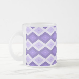 Violet diamantpatroon matglas koffiemok