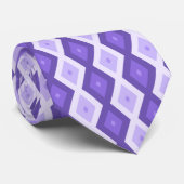 Violet diamantpatroon stropdas (Opgerold)