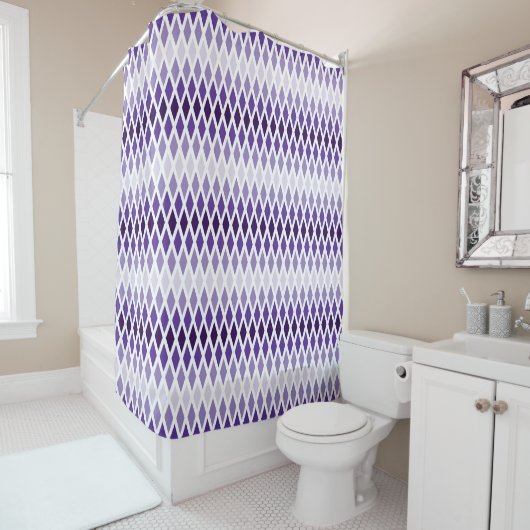 Violet Diamond Ombre Douchegordijn (In situ)