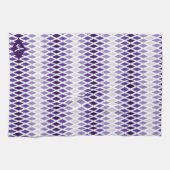 Violet Diamond Ombre Monogram Theedoek (Horizontaal)