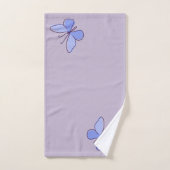 Violet d'insecte papillon bleu clair inspiré de la (Serviette à main)