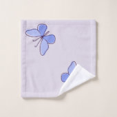 Violet d'insecte papillon bleu clair inspiré de la (Gant de toilette)